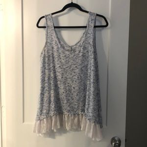 Lace-trim tank top